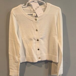 NWT Lilly Pulitzer Kids White Button-Up Cardigan